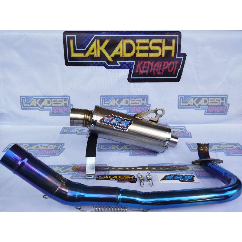 KNALPOT DOS LEHER BLUEMOON (INLET 38/50) BEAT MIO VARIO AEROX SCOOPY NMAX PCX ADV LEXI GENIO NEX DLL