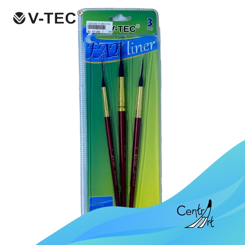 

VTEC Fat liner brush set 3 pcs kuas lukis fat liner Vtec set