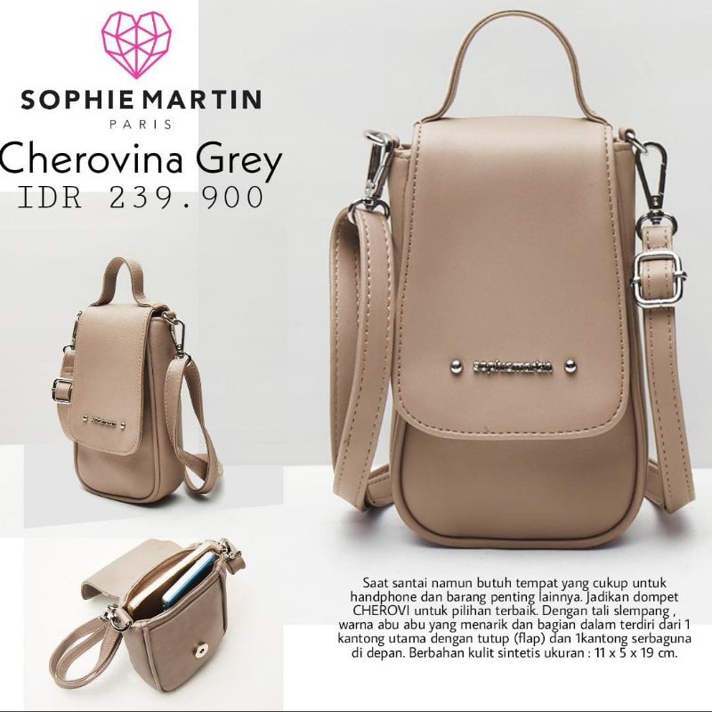 TAS HP CHEROVINA GREY SOPHIE MARTIN PARIS TAS TP WANITA TERBARU 2021 TAS HP ORI