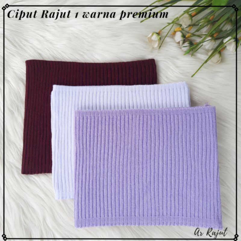 Ciput Rajut 1warna premium polos/inner hijab anti pusing