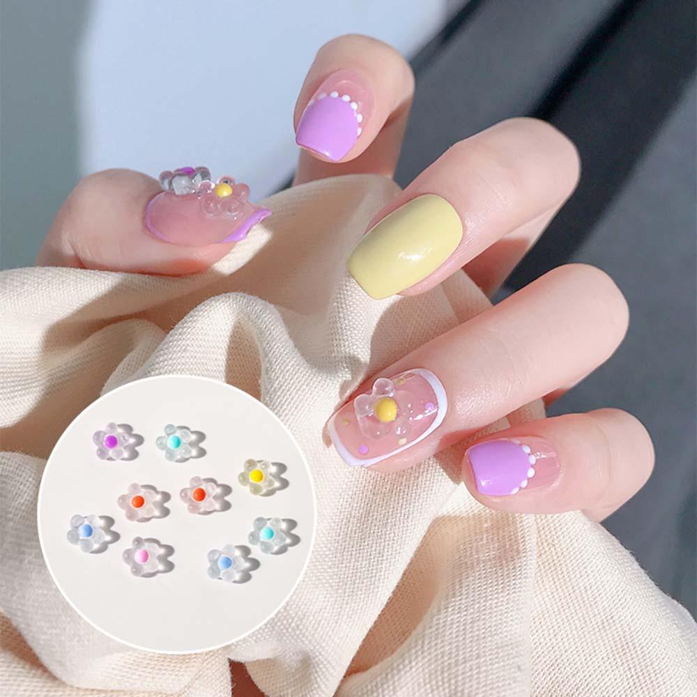 AUGUSTINA Agustina Nail Art Bunga Perhiasan Indah Manicure Aksesoris Pesona DIY Nail Art Desain