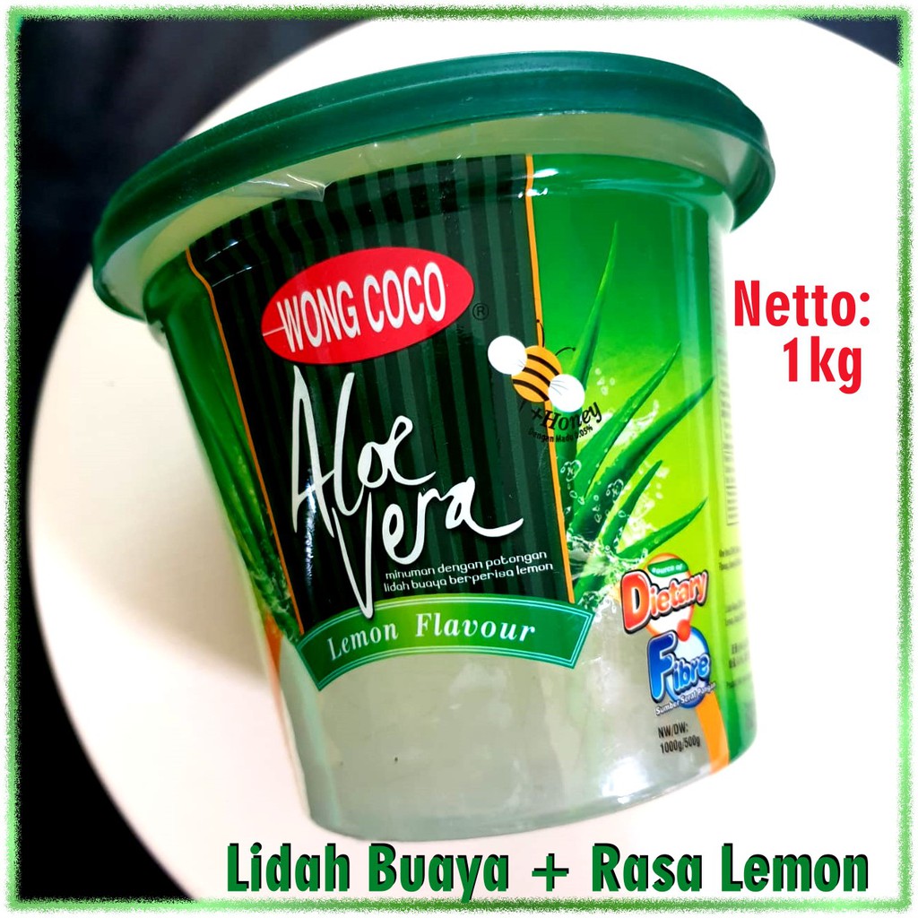 

Wong Coco Aloe Vera Lemon flavour / Minuman Lidah Buaya Aloevera 1kg