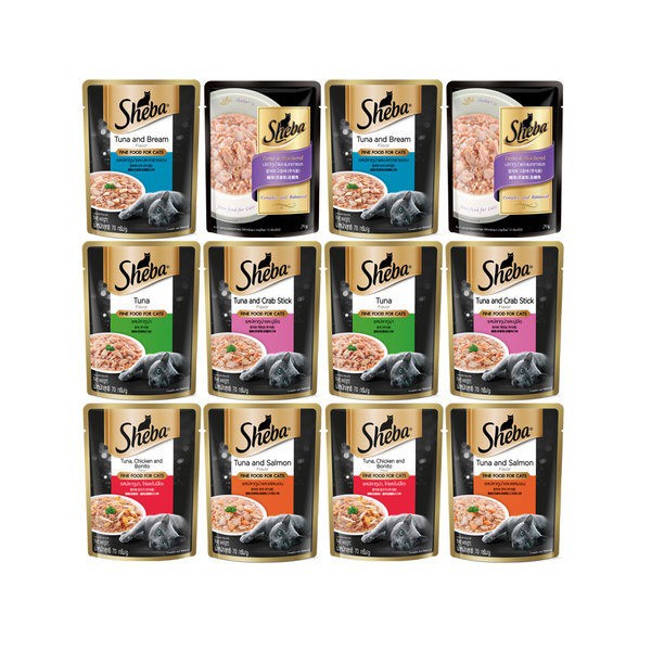 SHEBA POUCH 70GR ALL VARIAN / MAKANAN BASAH KUCING / SHEBA POUCH