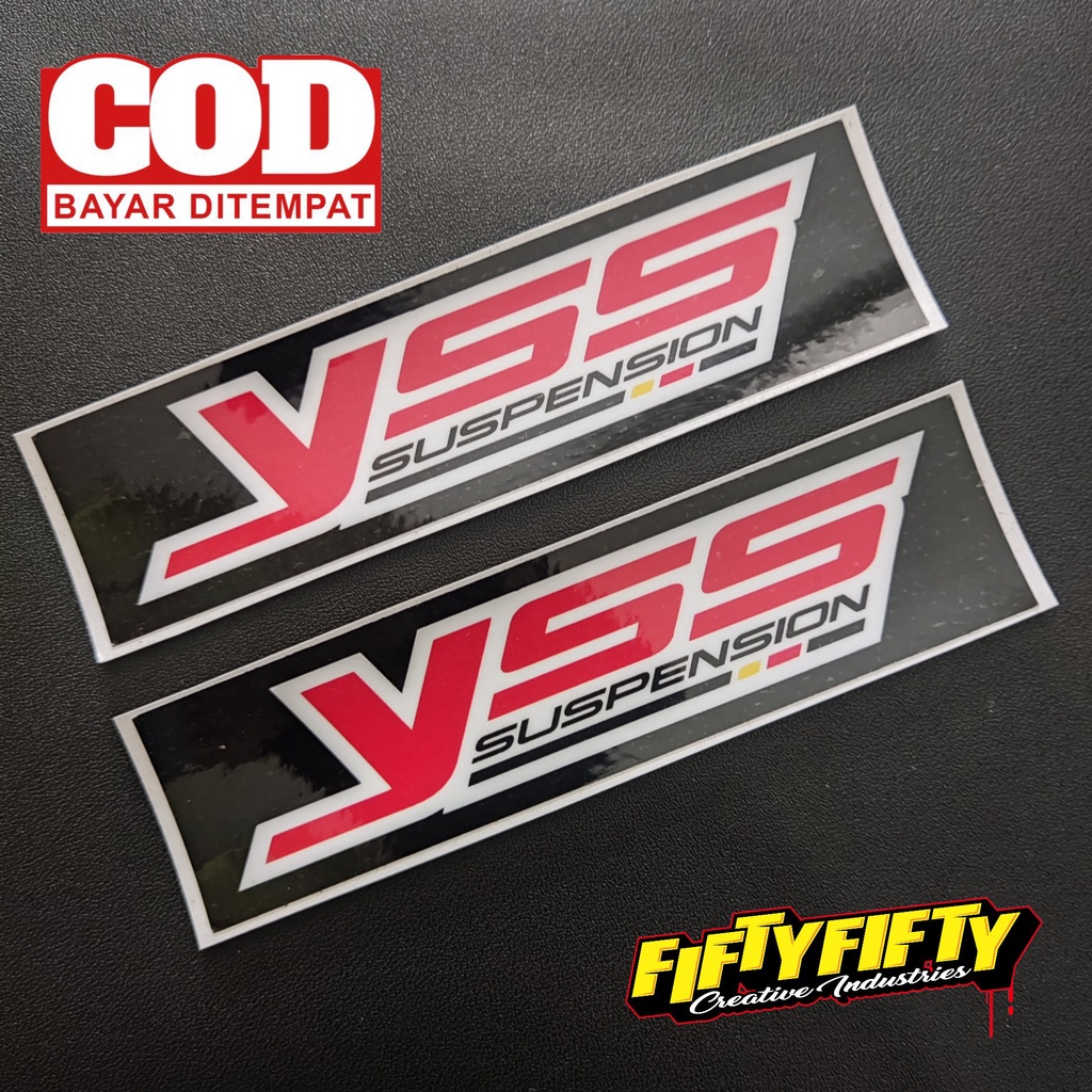 Stiker Print Cut YSS Stiker Printing Laminasi Glossy Tahan Air Stiker Motor Mobil Helm Sudah Membentuk Pola Desain