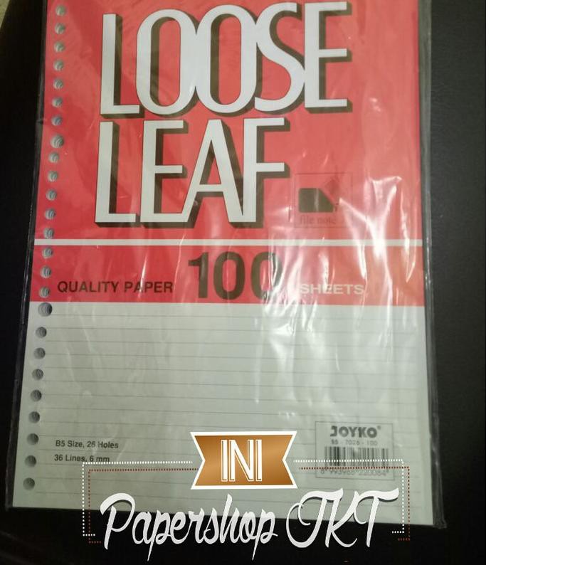

Flash Sale!! (pzo-713) [ PACK ] Joyko B5 100 lembar / Refill Loose Leaf