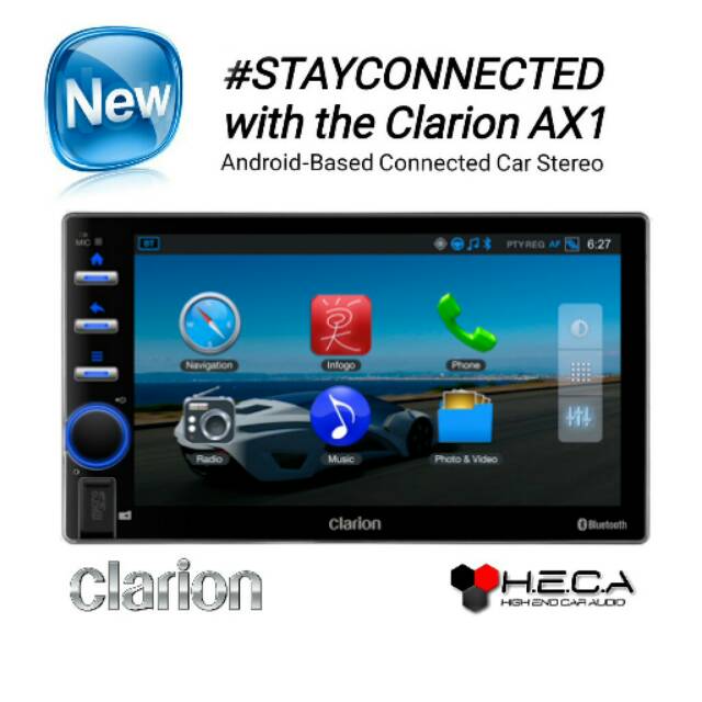 NEW Double Din CLARION AX-1 (Head Unit Berbasis Android) ORIGINAL dan BERGARANSI RESMI 