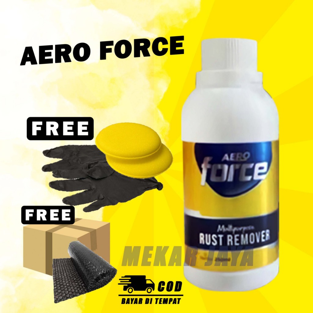 (BONUS SPON) Aero Force PENGHILANG KARAT DAN KOROSI PADA KROM BESI, VELG, BUMPER MOBIL MOTOR