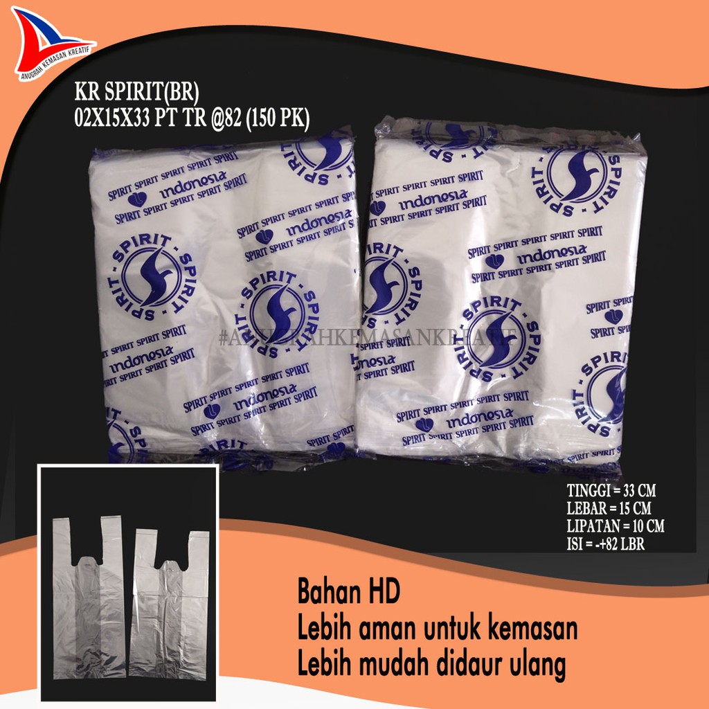 Kantong Kresek Spirit (Br) 02x15x33 Putih Transparan