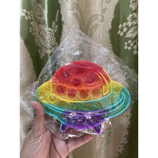 POP IT Rainbow karakter BT21 ice cream mobil dino - Hadiah kado Mainan Anak-Ufo