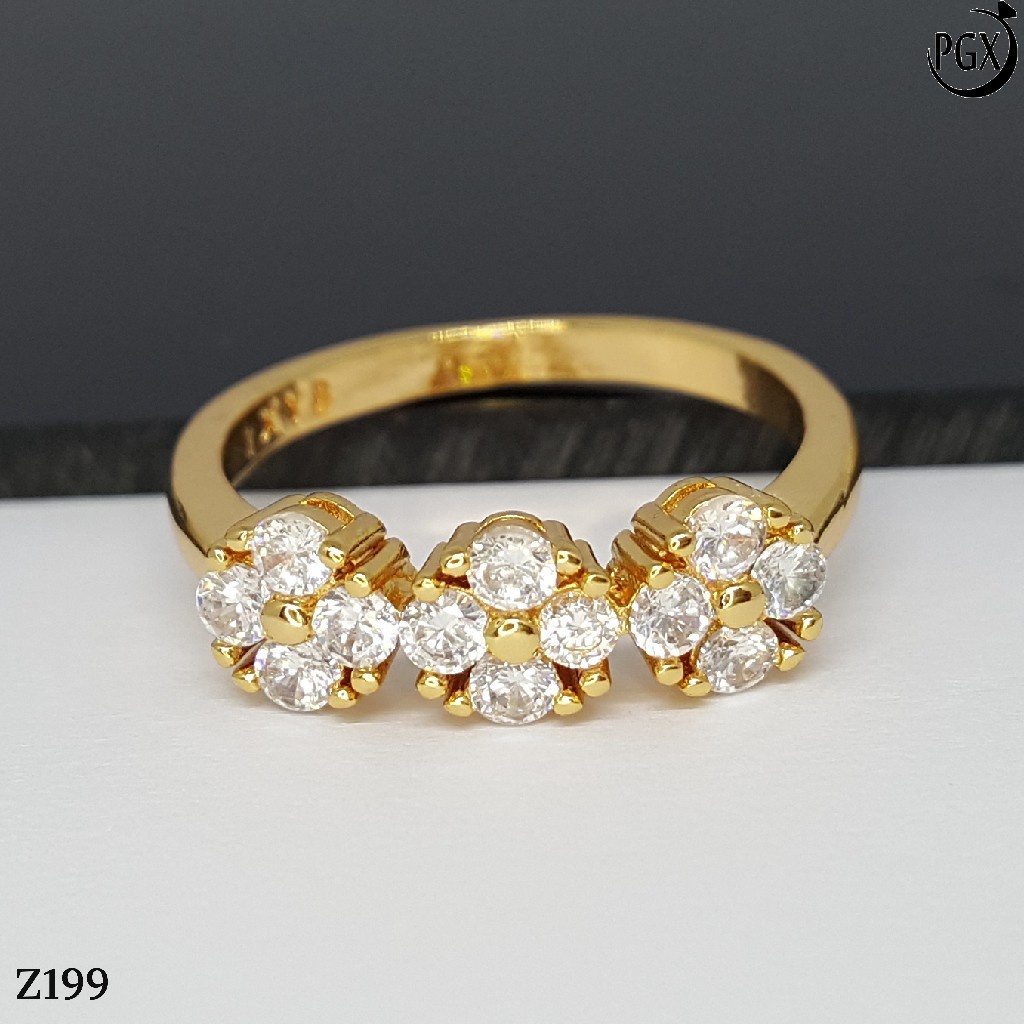 PGX Cincin Xuping Wanita Lapis Emas Aksesoris Perhiasan Fashion Premium - Z199