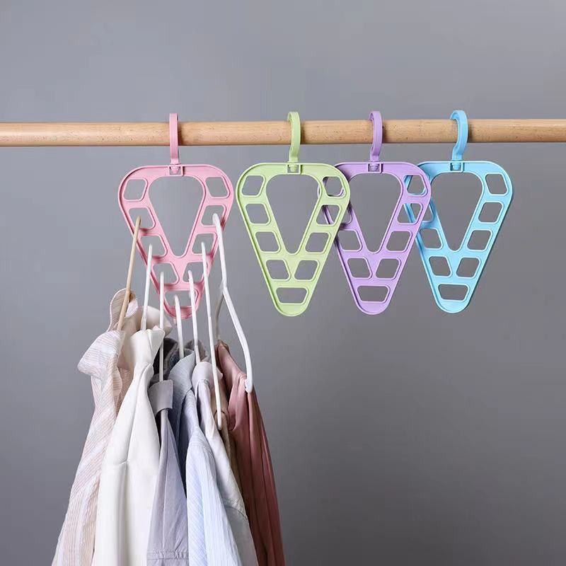 MAGIC HANGER 9IN1 BENTUK SEGITIGA / GANTUNGAN BAJU 9IN1 ROTATEBLE / GANTUNGAN SERBAGUNA 9IN1