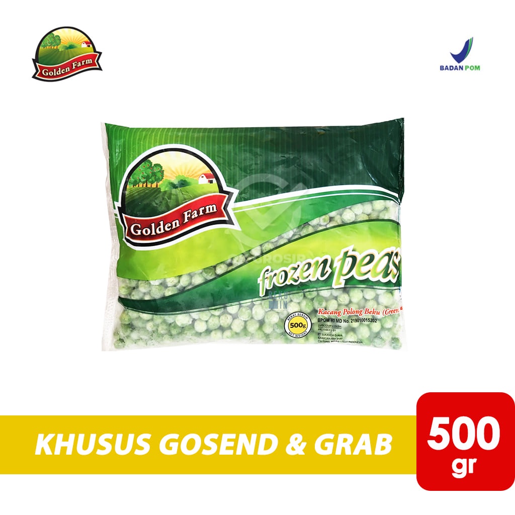 

Golden Farm Vegetable Green Peas / Kacang Polong Beku (500 gr) KHUSUS INSTANT