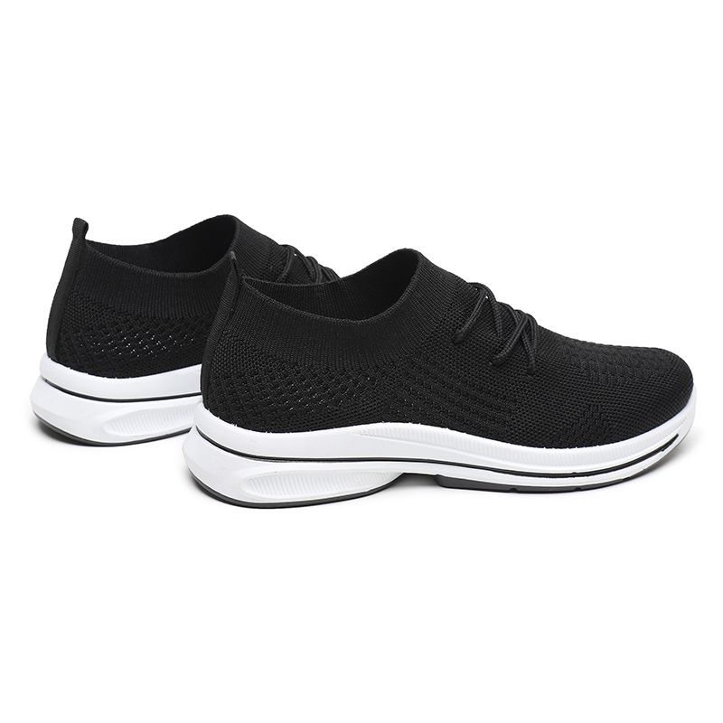 [GROSIR][COD] SEVEN_DAY SEPATU RAJUT WANITA OLAHRAGA IMPORT CASUAL SHOES HITAM A-6612