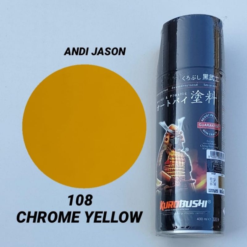 CAT SEMPROT SAMURAI PAINT 400 CC NO 108 CHROME YELLOW