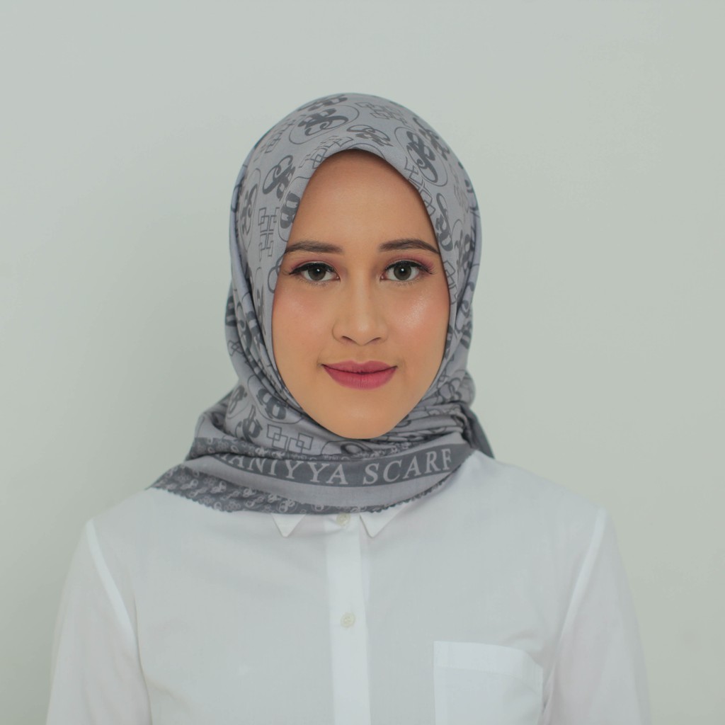 GHANIYYASCARVES MONOGRAM SERIES - MONOGRAM GREY