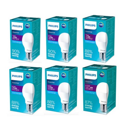 PHILIPS LAMPU LED BULB MYCARE 4W 6W 8W 10W 12W ESS 3W 5W 7W 9W 11W 13W PUTIH (Garansi 3 tahun)