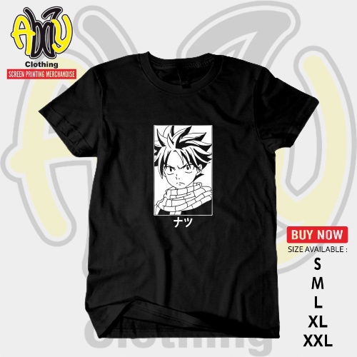 Baju Tshirt Kaos Sablon Karakter ANIME Katun Combed 30s Lengan Pendek Hitam - Abay Clothing03