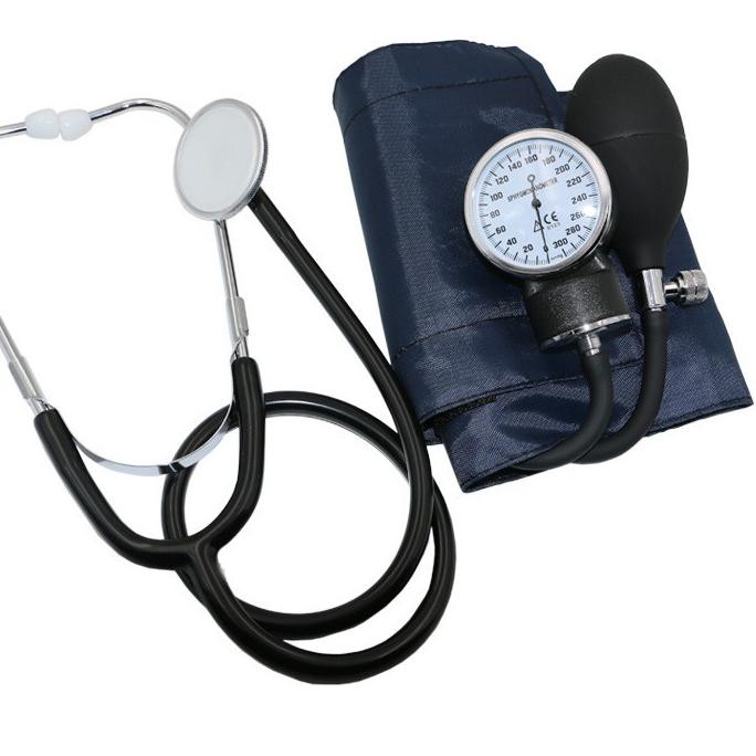 Sphygmomanometer Set Stetoskop & Tensimeter Alat Pengukur Tekanan Tensi Darah Manual 0197