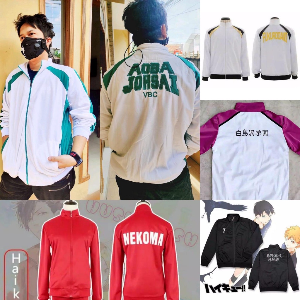 JAKET HAIKYUU ALL TEAM UNISEX PRIA WANITA