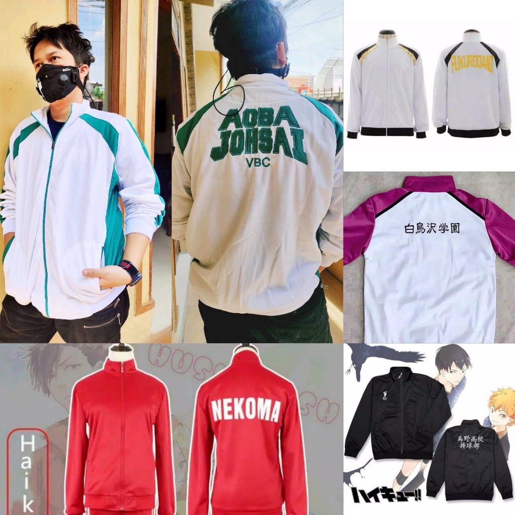 JAKET HAIKYUU ALL TEAM UNISEX PRIA WANITA