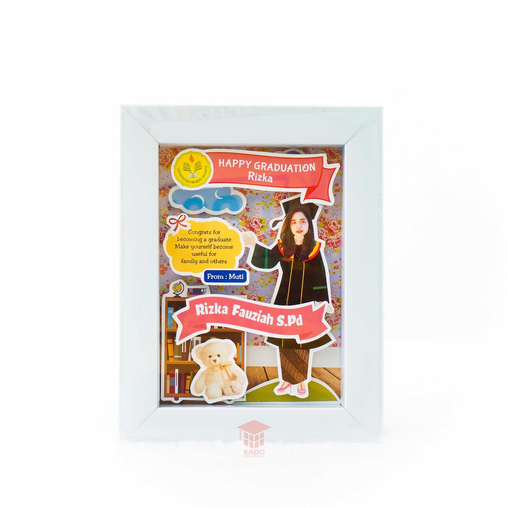 Scrapframe 3D Foto Pop Up Kado Wisuda