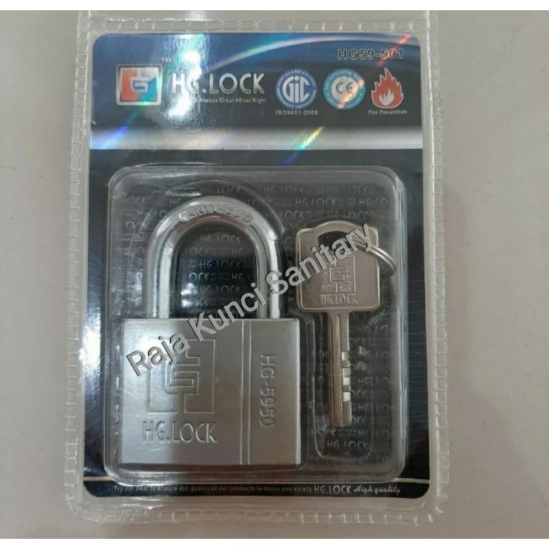 Gembok HG Lock 50mm Leher Pendek/Gembok Anti Cairan Kimia