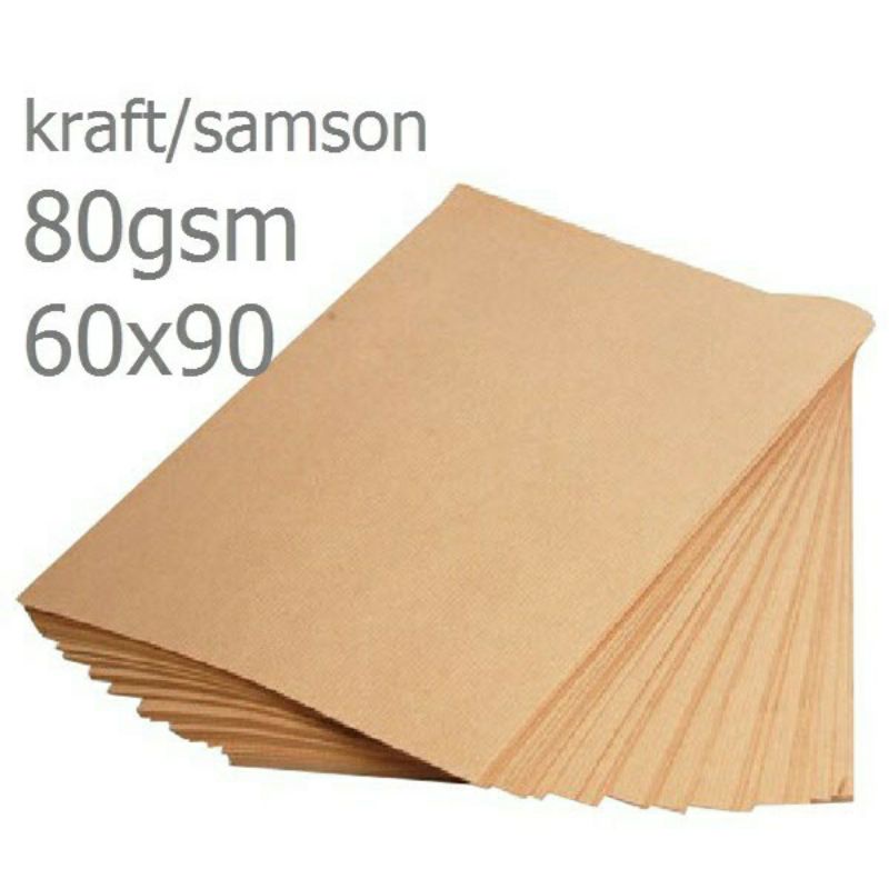 

10 Lembar Kertas Samson Coklat 80gsm ukuran 90x60