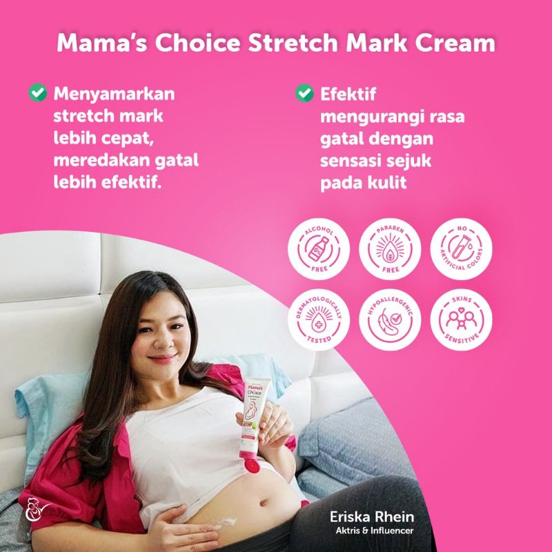 Mama's Choice Stretch Mark Cream - Untuk Perut Gatal Dan Stretch Mark