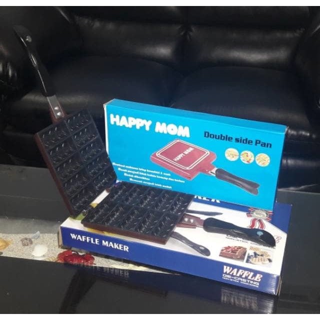 Cetakan Sate Wafflle HAPPY MOM / Satay Waffle Double Side Pan