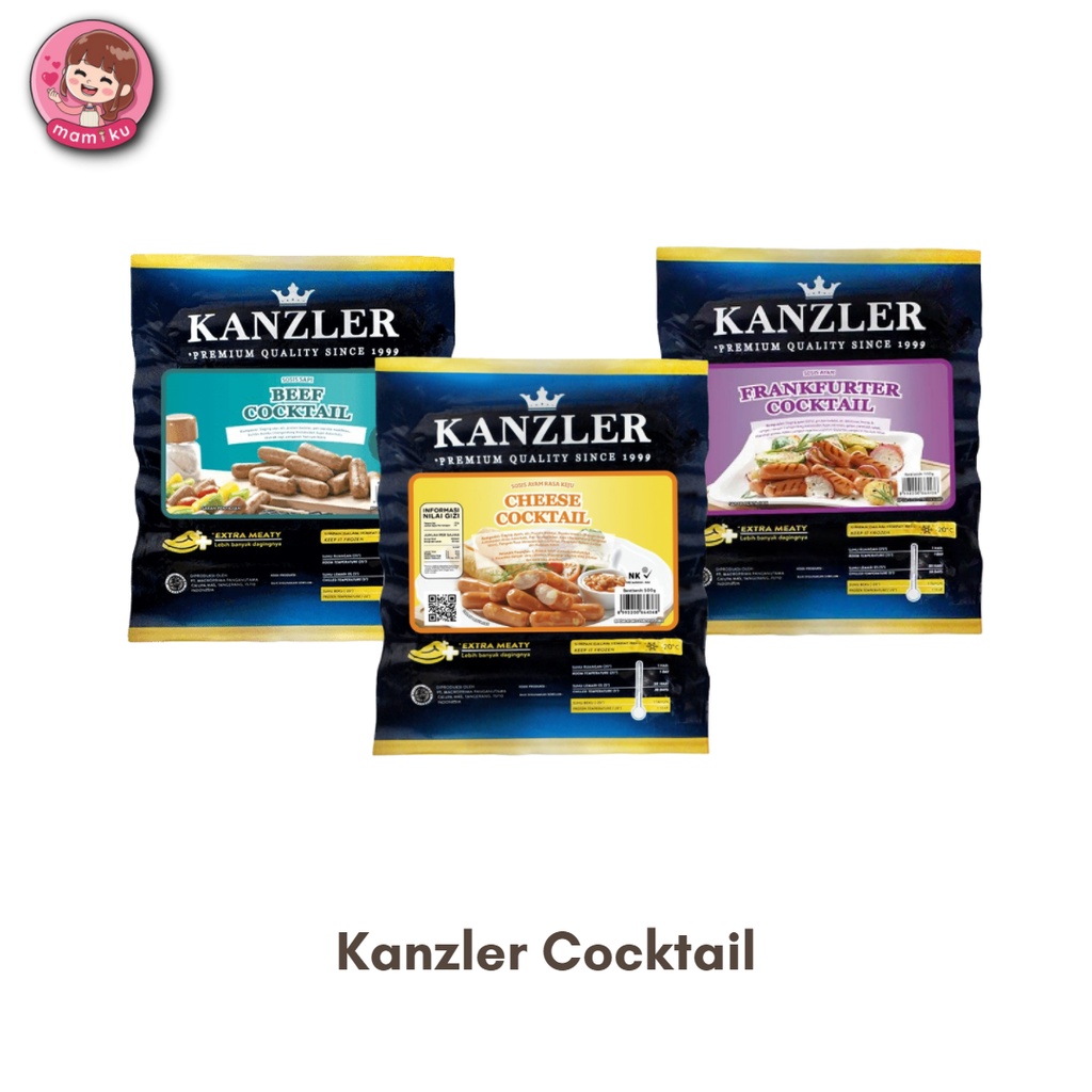 Kanzler Cheese Cocktail / Sosis Keju / Sosis Ayam / Sosis Sapi / Frozen Food - 500 gr