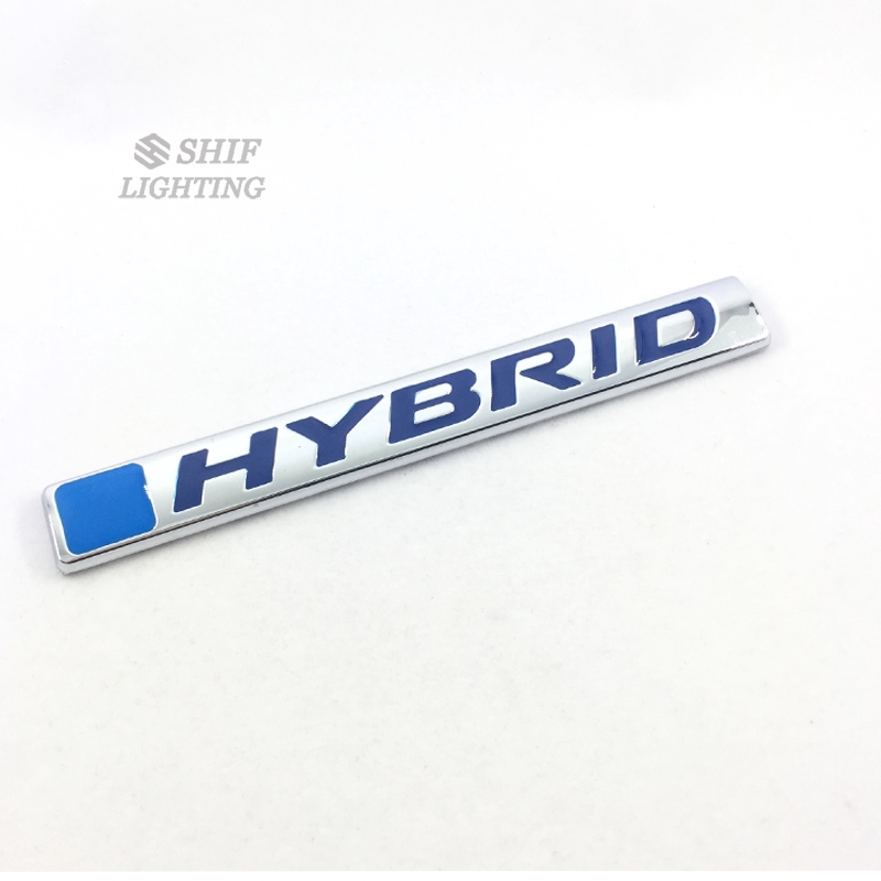 1 Metal HYBRID Letter Logo Car Auto Side Rear Emblem Sticker Badge Decal TOYOTA