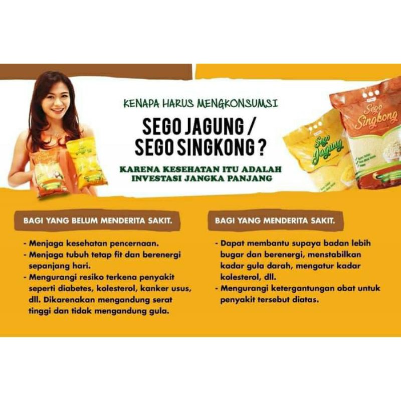 

Sego/Beras Jagung dan Singkong 700gr