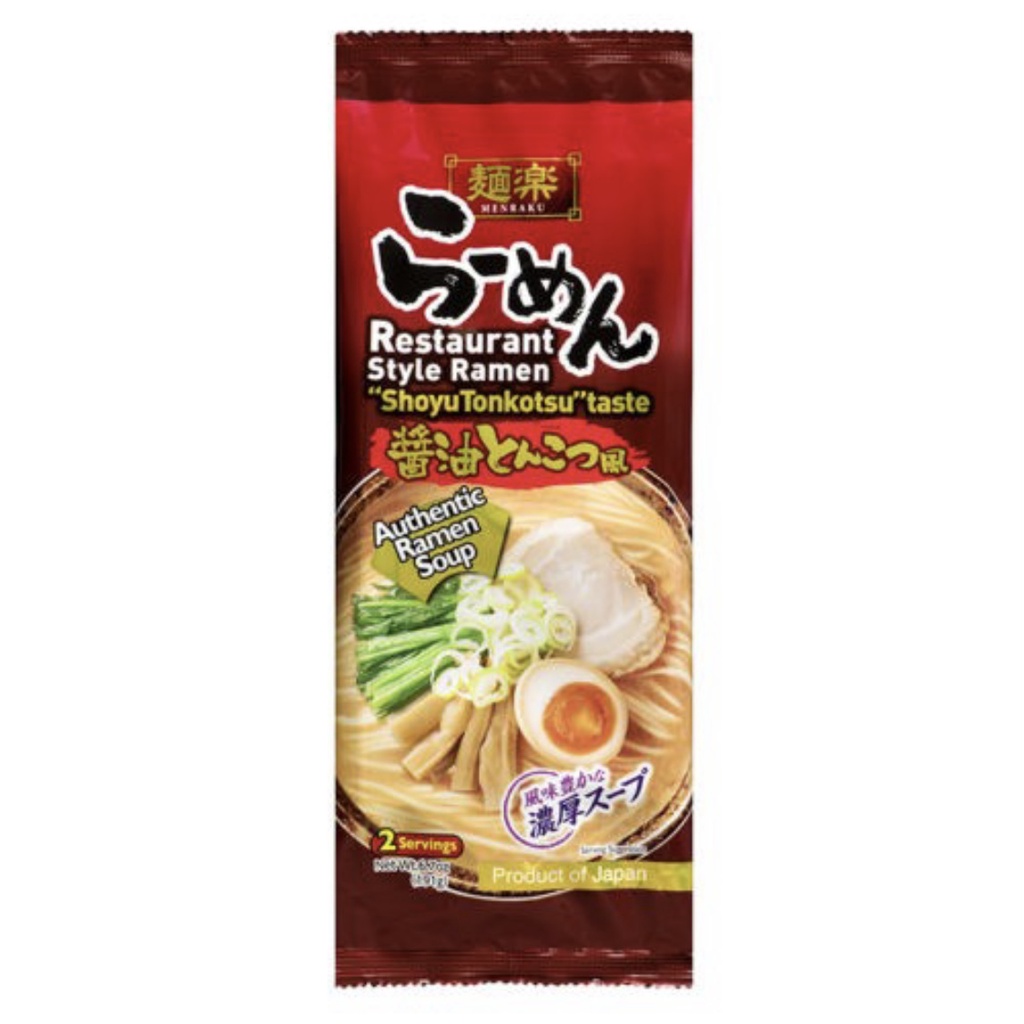 

Menraku Ramen Shoyu Tonkatsu dengan bumbu 188 gr