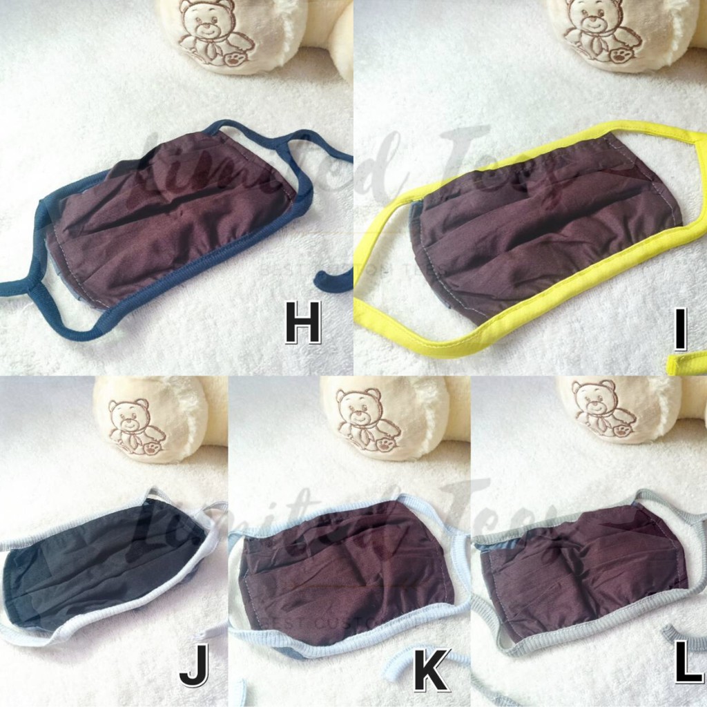 MASKER KAIN KATUN 100% 2 LAPIS bisa diisi/ada kantong tissue NON MEDIS EARLOOP HEADLOOP HIJAB MURAH