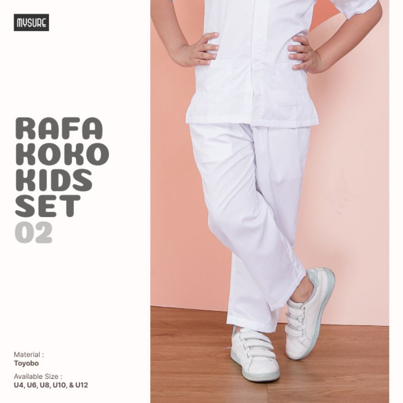 SETELAN KOKO PUTIH ANAK RAFA KOKO KIDS SET