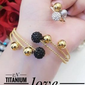 TiTanium set gelang cincin E01