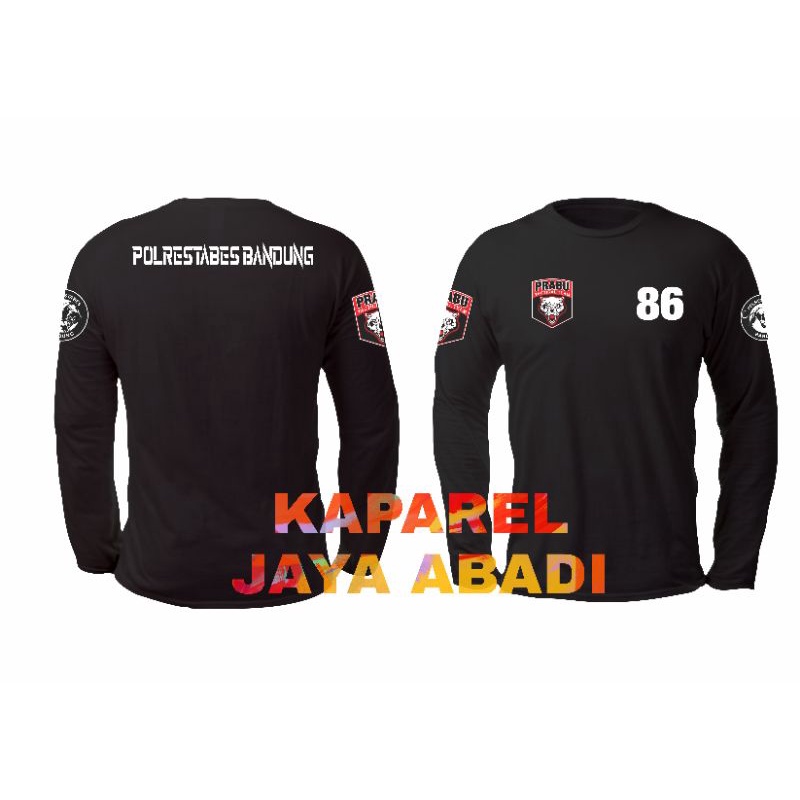 Kaos Logo Team Prabu 86/Baju Team Prabu 86/Atasan Pria Team Prabu Polrestabes Bandung Lengan Panjang
