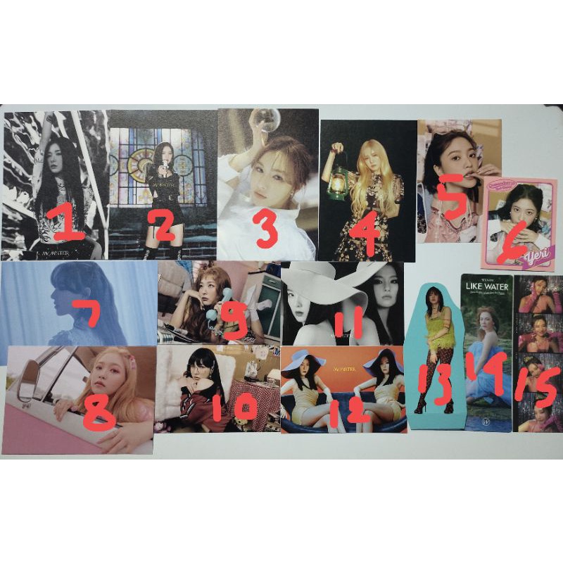 [Ready Stock] Red Velvet Postcard Standee Bookmark Special Card Monster The Reve Festival Day 2 The 