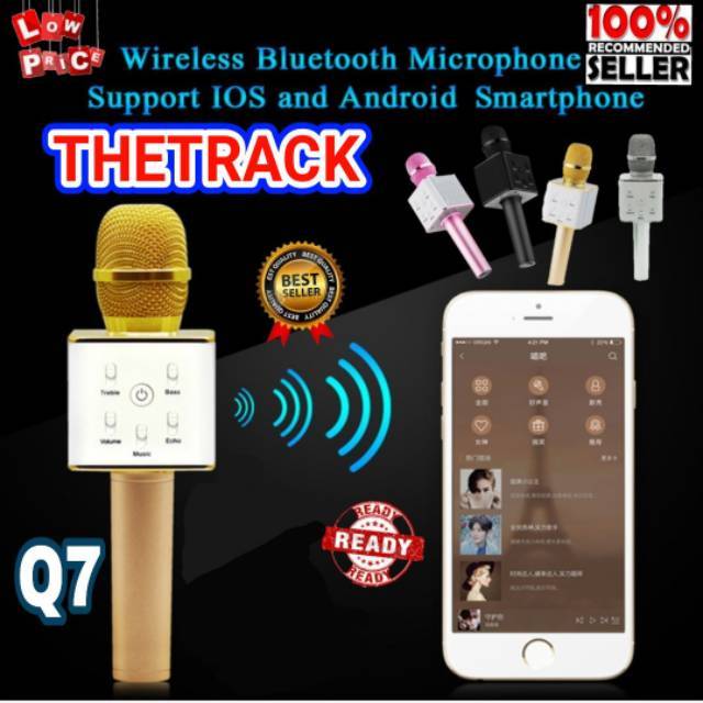 MIC KTV Q7 BLUETOOTH KARAOKE / SPEAKER MICROPHONE Q9 WIRELESS / KAROKEAN ST
