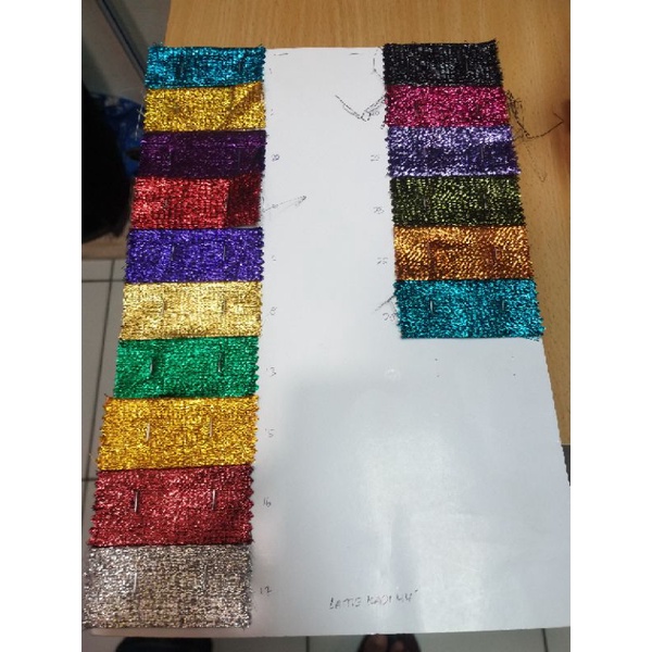 Kain lame/bahan lame tiker/lame metalic/bahan aplikasi