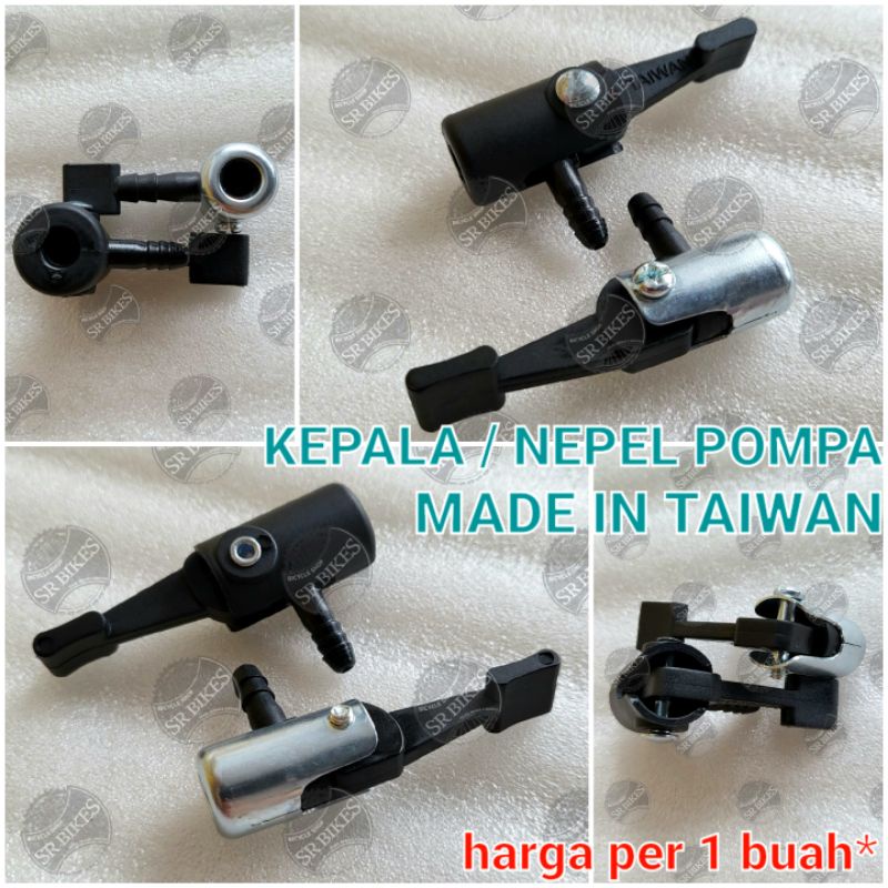 Kepala Cop Nepel Pompa untuk Pentil Motor. MADE IN TAIWAN