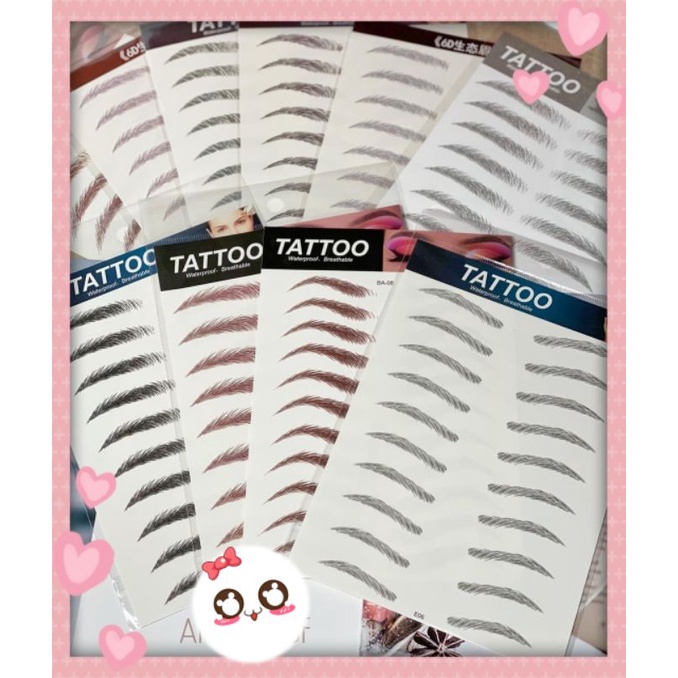 [10 Pasang] Tato Alis / Sticker Alis / Cetakan Alis