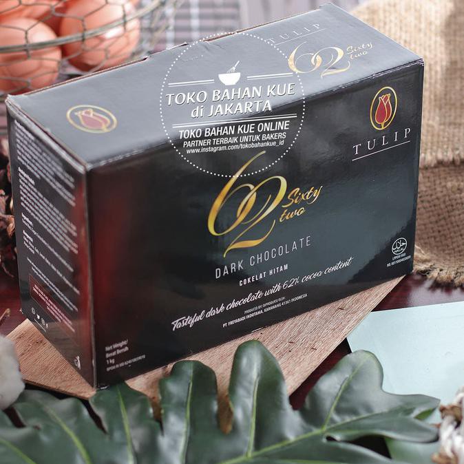 

Tulip Easimelt 62% 1kg Chocolate Cokelat Coklat Couverture Halal STOK TERBATAS Kode 325