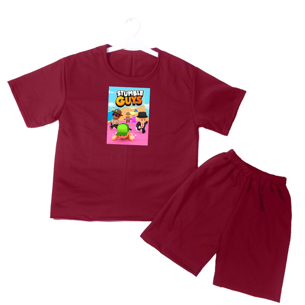 Setelan Kaos Anak STUMBEL GAME 02 Oblong Pendek + Celana/Kaos Anak