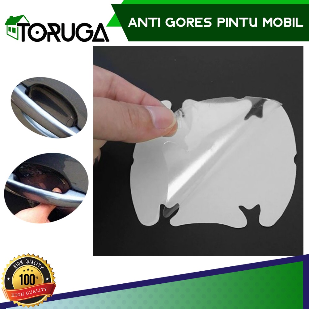 Sticker Anti Gores Pelindung Pintu mobil Handle Gagang ( 4 PCS )