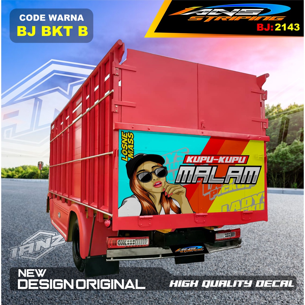 DECAL STICKER BAK BELAKANG TRUK DUTRO DUMP,FUSO,DYNA,DINA,TRONTON,CANTER DLL / STIKER PINTU BELAKANG TRUK