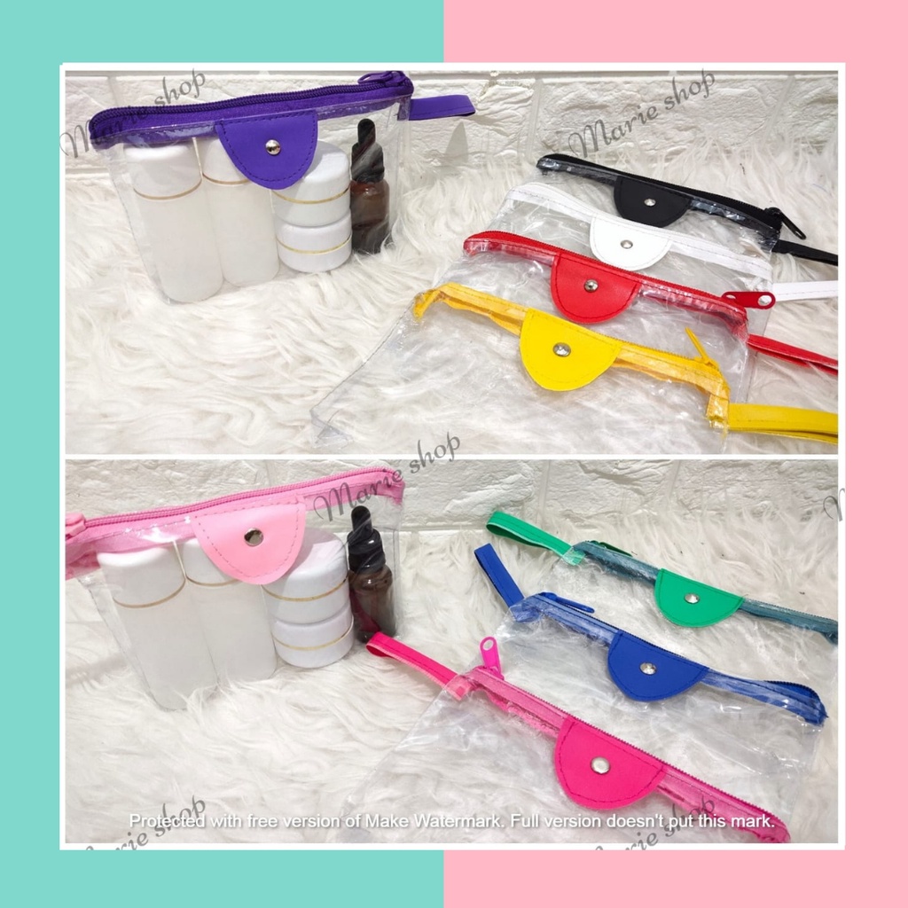 ( OCI - KECIL ) TAS KOSMETIK MIKA - POUCH TRANSPARAN - SOUVENIR PERNIKAHAN