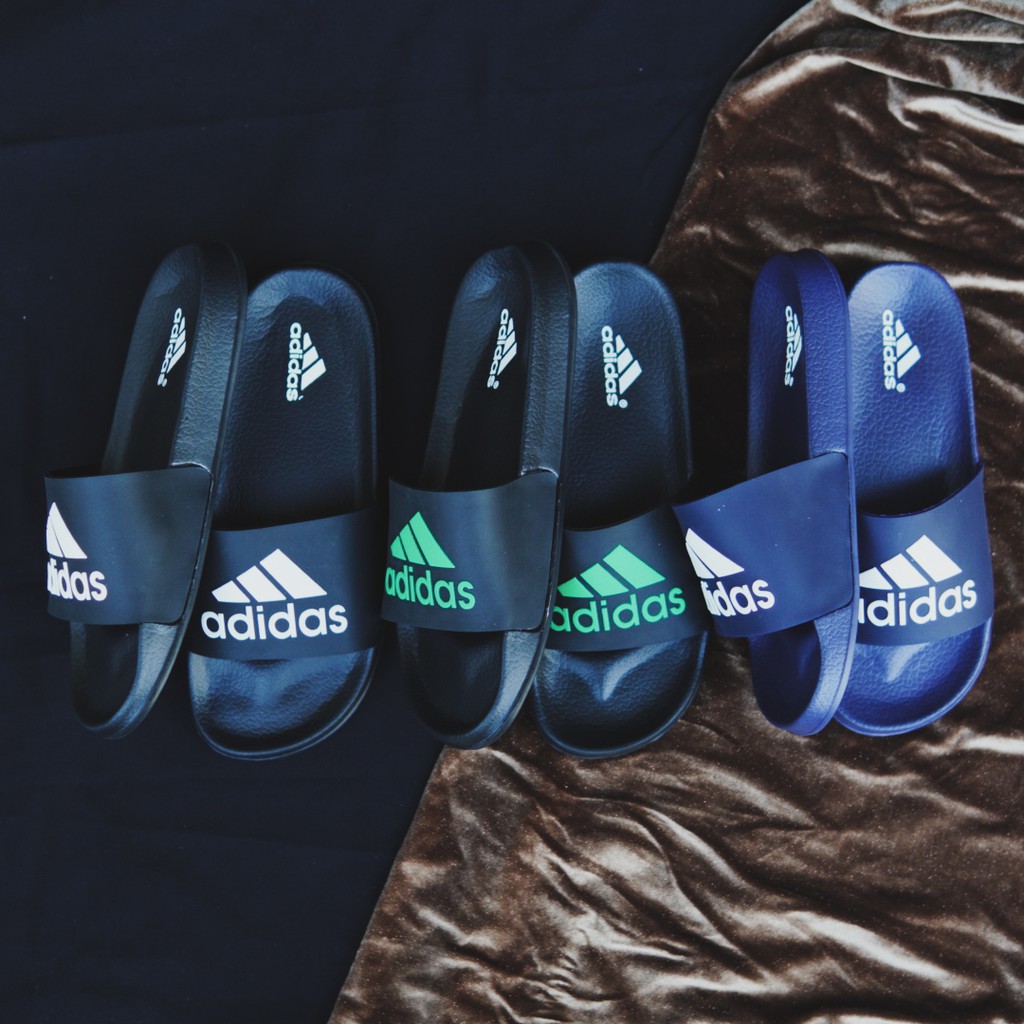 BISA COD!!!adidas  Black | Slippers | Sandal Pria/sansal slide terhits