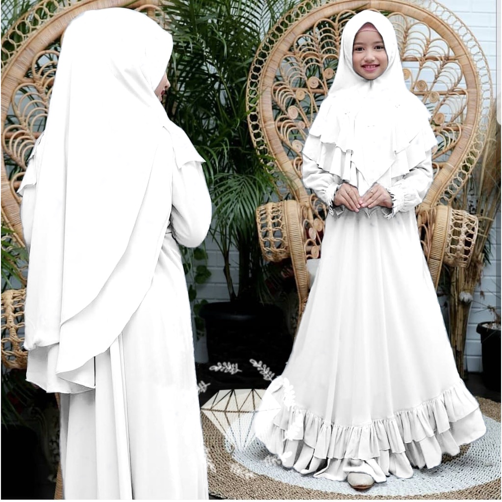 GAMIS ANAK TANGGUNG MARYANTI SYARI KIDS | bahan SHAKILA untuk anak umur 9 - 15 thn FREE HIJAB