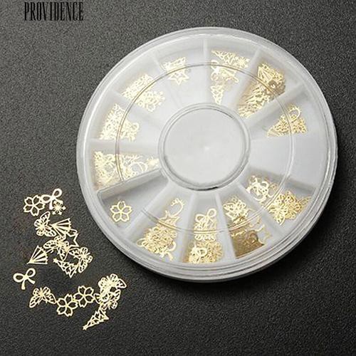 [Bayar Di Tempat] 3D Emas Decal Logam Kupu-kupu Bunga Stiker Nail Art Wheel DIY Decor Manicure